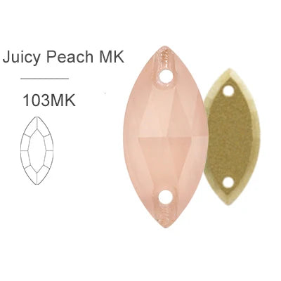 MK Series Flat Back Navette Sew on Stone for Clothing Decoration