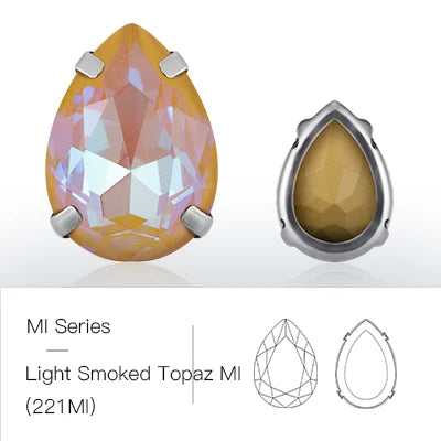 Acmore Crystal High Quality MI Sew on Stone Glass Rhinestone With Claw Setting for Point Back Nail Stones Decoration