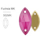 MK Series Flat Back Navette Sew on Stone for Clothing Decoration