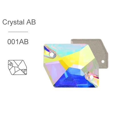 Crystals  K9 Sew-On Stone Sewing Crystal AB Stones Sew on Mirror Rhinestone for Dress Garment Shoes Bags