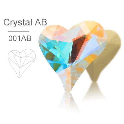 Acmore Crystal Sweet Heart Fancy Shaped Pointback K9 Glass Rhinestones Crystal Stones Crafts for Jewelry Making Garment Decoration