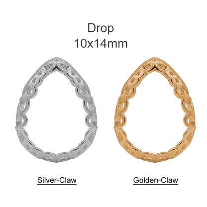 Multi Shape Nest Copper Claw Eco-Friendly DIY Rhinestones Sewing Accessories Sew on Stones With Setting