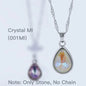 Acmore Crystal Drop Shaped Fancy Shiny Colors K9 Crystal Stones Alloy Back Pendant Necklace Deco Charms Jewelry Rhinestones Accessories