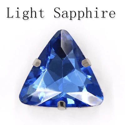 Colorful Triangle Crystal Stone With Claw Settings for T-Shirt Loose Rhinestones