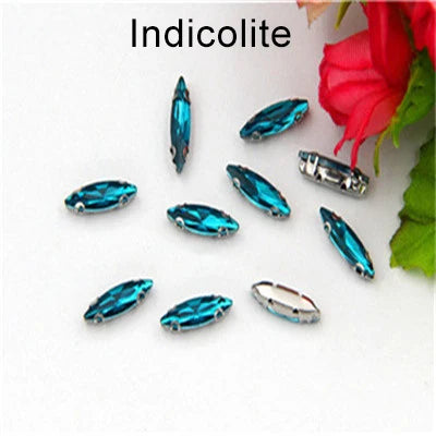 Navette Crystal Fancy Stone With D Claw Setting for Sew on Wedding Dress