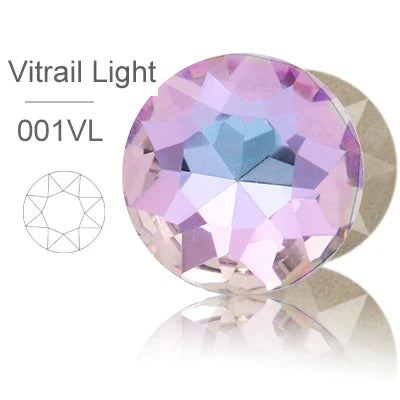 Acmore Crystal Gemstone Flower Round K9 Glass Rhinestones Crystal Pointback Glue on Clothing Making Nail Art Garment Crafts Jewelry