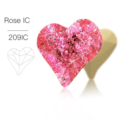 Acmore Crystal Sweet Heart Fancy Shaped Pointback K9 Glass Rhinestones Crystal Stones Crafts for Jewelry Making Garment Decoration
