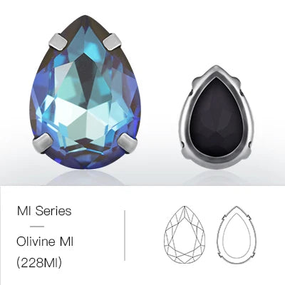 Acmore Crystal High Quality MI Sew on Stone Glass Rhinestone With Claw Setting for Point Back Nail Stones Decoration