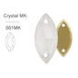 MK Series Flat Back Navette Sew on Stone for Clothing Decoration