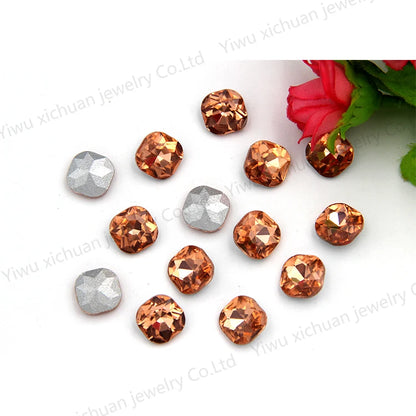 Wholesale Fat Square Fancy Stone Colorful Crystal Stones Crystal Rhinestones Glass Rhinestones Crystal Accessories for Jewelry