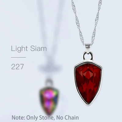 Acmore Crystal Shield Fancy Shaped Shiny 16 Colors 11*19mm Fashion Cristaled Stones Alloy Pendant Necklace Earring Jewelry Making