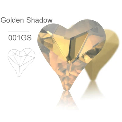 Acmore Crystal Sweet Heart Fancy Shaped Pointback K9 Glass Rhinestones Crystal Stones Crafts for Jewelry Making Garment Decoration