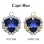 Xichuan Fat Triangle Shaped Crystal Stone K9 Glass Sew on Cup Chain Setting Shiny Colors Rhinestone Crafts Pendant Necklace