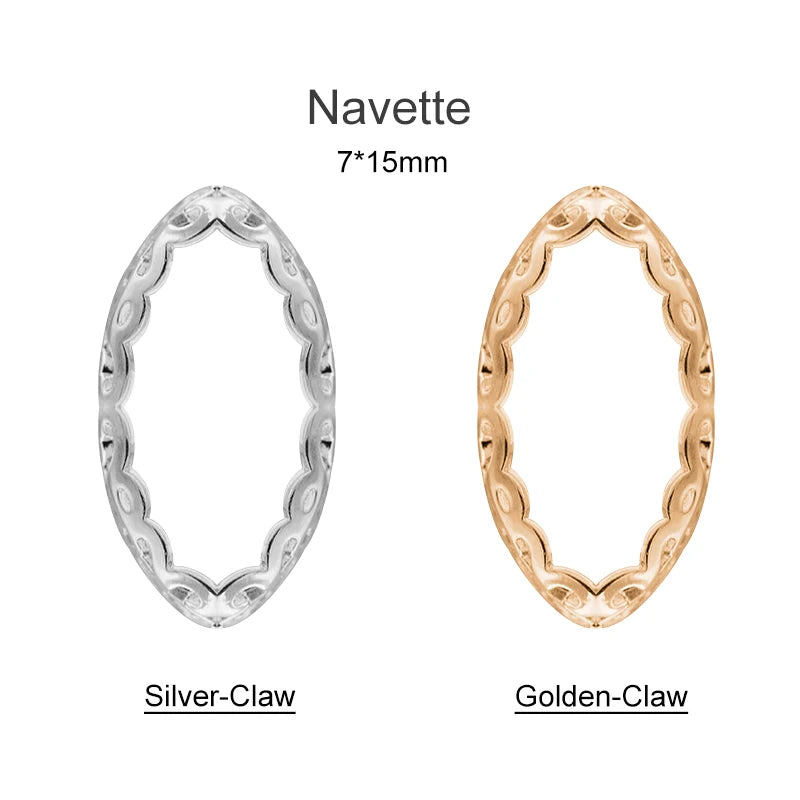 Multi Shape Nest Copper Claw Eco-Friendly DIY Rhinestones Sewing Accessories Sew on Stones With Setting