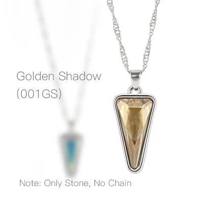 Acmore Crystal Fancy Derlta Shaped High Quality K9 Glass Alloy Pendant Necklace Jewelry Making Crystal Stone Earring Brooch Accessories