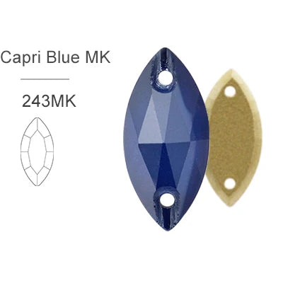 MK Series Flat Back Navette Sew on Stone for Clothing Decoration