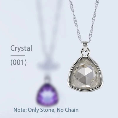 Acmore Crystal Fat Triangle Shape Shiny Color Stone Alloy Back Pendant Necklace Diy for Brooch Earring Brooch Bracelet Hair Accessories
