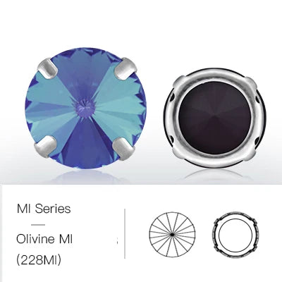 Acmore Crystal K9 Glass Sew on Rhinestones Rivoli Shape Fancy Stone for Clothing Garment