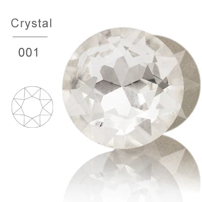 Acmore Crystal Gemstone Flower Round K9 Glass Rhinestones Crystal Pointback Glue on Clothing Making Nail Art Garment Crafts Jewelry