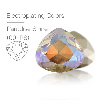 Acmore Crystal Wide Pear Shape 13 Colors 12*13mm Fancy Pointback Loose Crystal Beads Stones Jewelry Making Accessories Rhinestones