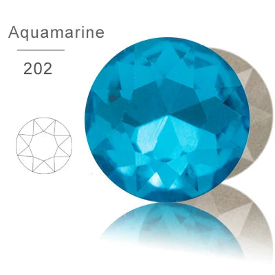 Acmore Crystal Gemstone Flower Round K9 Glass Rhinestones Crystal Pointback Glue on Clothing Making Nail Art Garment Crafts Jewelry