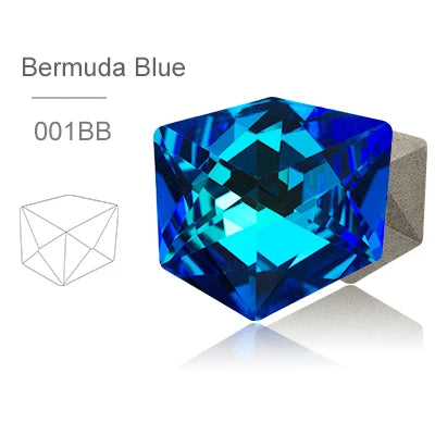 Acmore Crystal New Design K9 Glass Tilted Dice Shape Pointback Fancy Rhinestones for Jewelry Accessories and Crystal Craft