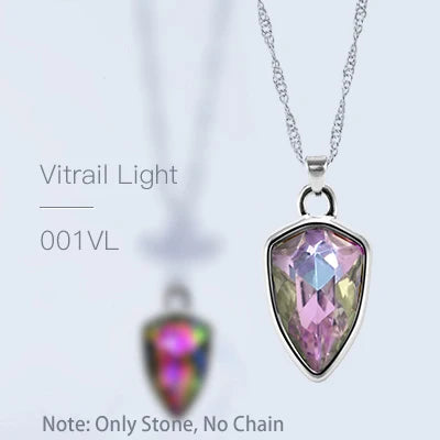 Acmore Crystal Shield Fancy Shaped Shiny 16 Colors 11*19mm Fashion Cristaled Stones Alloy Pendant Necklace Earring Jewelry Making
