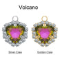 Xichuan Fat Triangle Shaped Crystal Stone K9 Glass Sew on Cup Chain Setting Shiny Colors Rhinestone Crafts Pendant Necklace