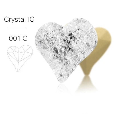 Acmore Crystal Sweet Heart Fancy Shaped Pointback K9 Glass Rhinestones Crystal Stones Crafts for Jewelry Making Garment Decoration