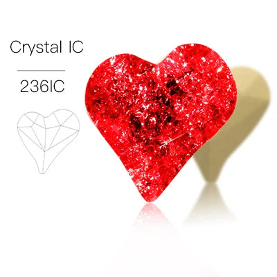 Acmore Crystal Sweet Heart Fancy Shaped Pointback K9 Glass Rhinestones Crystal Stones Crafts for Jewelry Making Garment Decoration