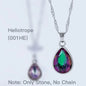 Acmore Crystal Drop Shaped Fancy Shiny Colors K9 Crystal Stones Alloy Back Pendant Necklace Deco Charms Jewelry Rhinestones Accessories