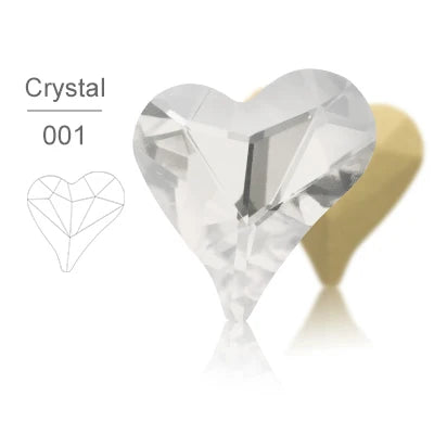 Acmore Crystal Sweet Heart Fancy Shaped Pointback K9 Glass Rhinestones Crystal Stones Crafts for Jewelry Making Garment Decoration