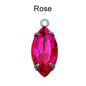 Factory Direct Navette Shape Crystal Stone Pendant With Silver Claw Necklace/Brancelet Accessories 7*15MM Silver
