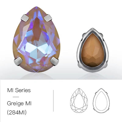 Acmore Crystal High Quality MI Sew on Stone Glass Rhinestone With Claw Setting for Point Back Nail Stones Decoration