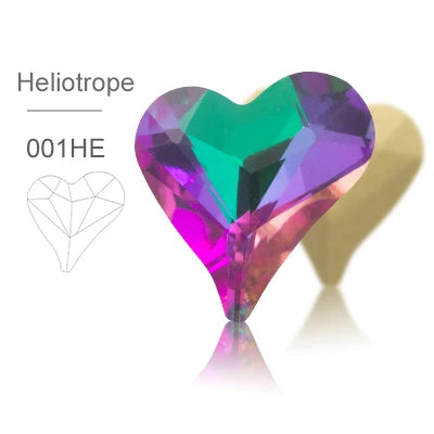 Acmore Crystal Sweet Heart Fancy Shaped Pointback K9 Glass Rhinestones Crystal Stones Crafts for Jewelry Making Garment Decoration