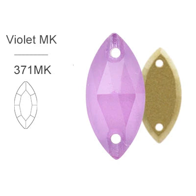 MK Series Flat Back Navette Sew on Stone for Clothing Decoration