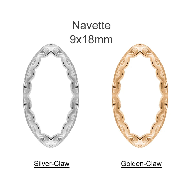 Multi Shape Nest Copper Claw Eco-Friendly DIY Rhinestones Sewing Accessories Sew on Stones With Setting