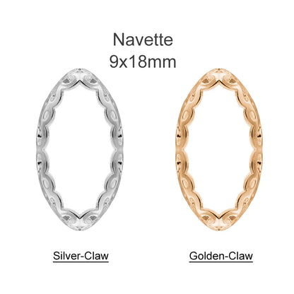 Multi Shape Nest Copper Claw Eco-Friendly DIY Rhinestones Sewing Accessories Sew on Stones With Setting