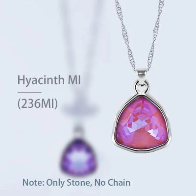 Acmore Crystal Fat Triangle Shape Shiny Color Stone Alloy Back Pendant Necklace Diy for Brooch Earring Brooch Bracelet Hair Accessories