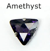 Colorful Triangle Crystal Stone With Claw Settings for T-Shirt Loose Rhinestones