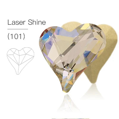 Acmore Crystal Sweet Heart Fancy Shaped Pointback K9 Glass Rhinestones Crystal Stones Crafts for Jewelry Making Garment Decoration