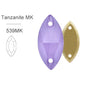 MK Series Flat Back Navette Sew on Stone for Clothing Decoration