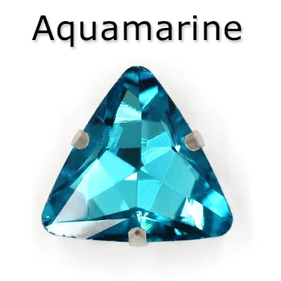 Colorful Triangle Crystal Stone With Claw Settings for T-Shirt Loose Rhinestones