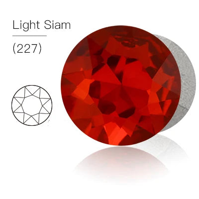 Acmore Crystal Gemstone Flower Round K9 Glass Rhinestones Crystal Pointback Glue on Clothing Making Nail Art Garment Crafts Jewelry