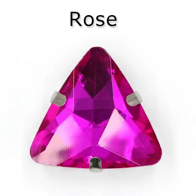 Colorful Triangle Crystal Stone With Claw Settings for T-Shirt Loose Rhinestones