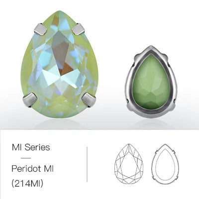 Acmore Crystal High Quality MI Sew on Stone Glass Rhinestone With Claw Setting for Point Back Nail Stones Decoration