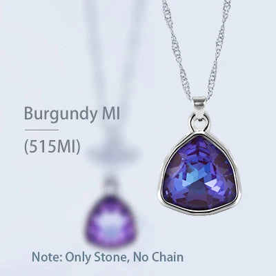 Acmore Crystal Fat Triangle Shape Shiny Color Stone Alloy Back Pendant Necklace Diy for Brooch Earring Brooch Bracelet Hair Accessories