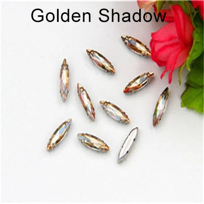 Navette Crystal Fancy Stone With D Claw Setting for Sew on Wedding Dress