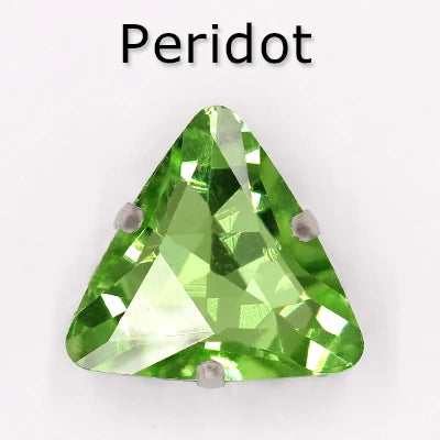 Colorful Triangle Crystal Stone With Claw Settings for T-Shirt Loose Rhinestones