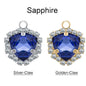 Xichuan Fat Triangle Shaped Crystal Stone K9 Glass Sew on Cup Chain Setting Shiny Colors Rhinestone Crafts Pendant Necklace